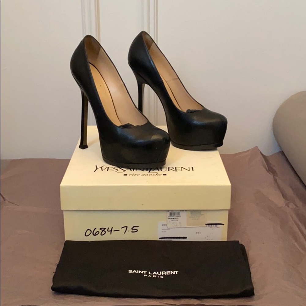 YSL Tribtoo black leather pump - Picture 5 of 9